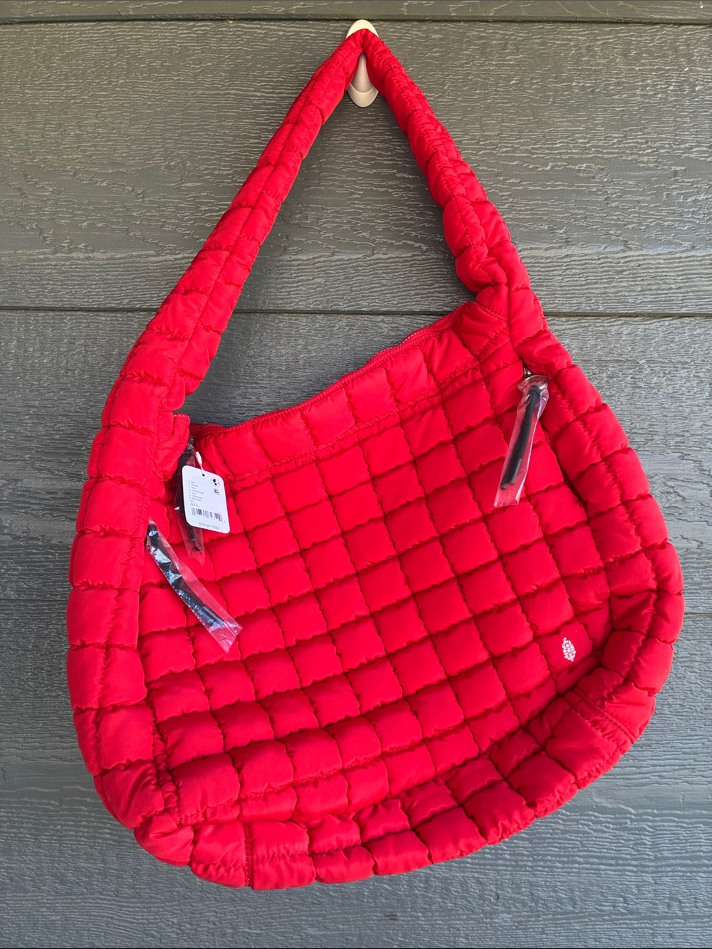 Free People Red Quilted Shoulder Bag - Women's Casual Tote